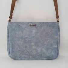 Borsa Desigual borsetta Atila Estop tracolla blu tracolla regolabile floreale
