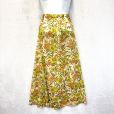 Sheer Floral Maxi Skirt Womens Small / Medium Forest Fairy Boho Festival Earthy
