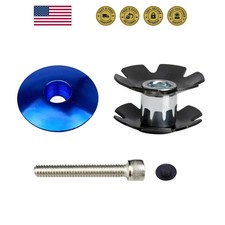 Bike Headset Top Cap Aluminum Alloy Headset Star Nut Stem Cap Fits 1-1/8" Ste...