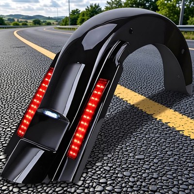 Stretched Extended CVO LED Light Rear Fender NO CUT For Harley Road King Electra