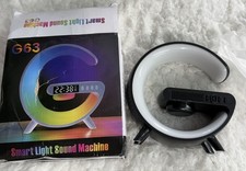 Smart Light Sound Machine G63 Multifunctional Wireless Charger Sleep Aid- Black