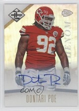 2012 Limited Phenom Monikers Gold 12/25 Dontari Poe #168 Auto 4q7