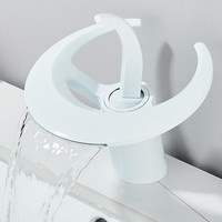 Waschtischarmatur Wasserhahn Bad Armatur Waschbecken Einhand Mischbatterie Weiβ