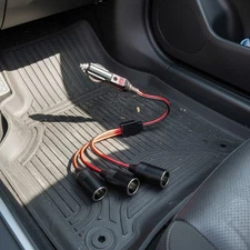 Heavy-Duty Car Cigarette Lighter Splitter with 15A Fuse - 240W Maximum Output