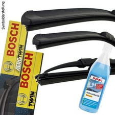 Bosch Scheibenwischer Vorne + Hinten für Opel Astra F CC + Sonax Frostschutz