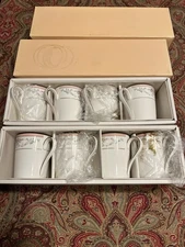CHRISTOPHER STUART Spring Crest Mug Set of 8 Cups Coffee Tea New NOS Y1013