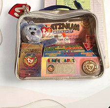Ty Beanie Babies Official Club Platinum Edition Collector Set in Silver Case