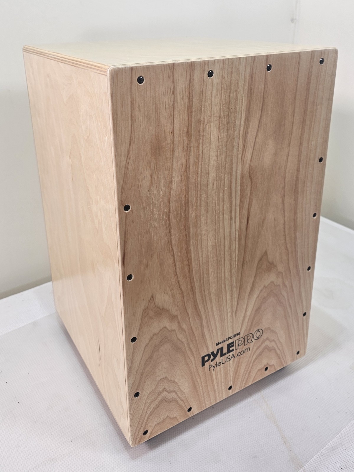 Pyle E-Cajon - Wooden Percussion w Internal Guitar String El
