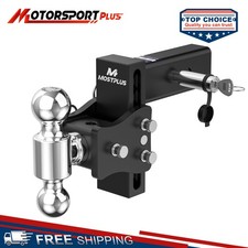2.5 Receiver 6 Droprise Adjustable Tow Trailer Hitch Dual Ball Mount 20000lbs