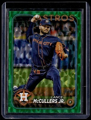 2024 Topps #588 Lance McCullers Jr. Green Crackle Foil #/499