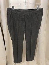 Liz Claiborne Ladies Dress Pants Grey Pin Stripe