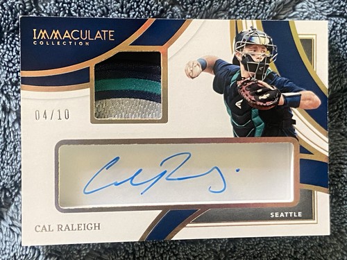 Immaculate Cal Raleigh RPA RC 2022 automático en tarjeta # 4/10