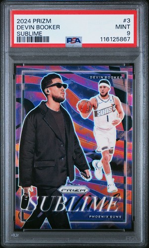 2024-25 Panini Prizm Devin Booker SUBLIME Card #3 PSA 9 CASE HIT SSP - Bild 1 von 2
