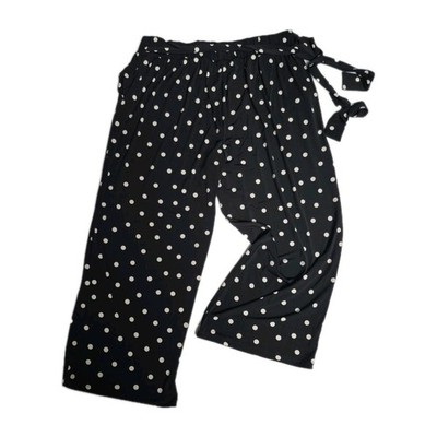 Aniston Hose Stoffhose Schlupfhose schwarz weiß gepunktet Gr. 44-54 (1863) NEU