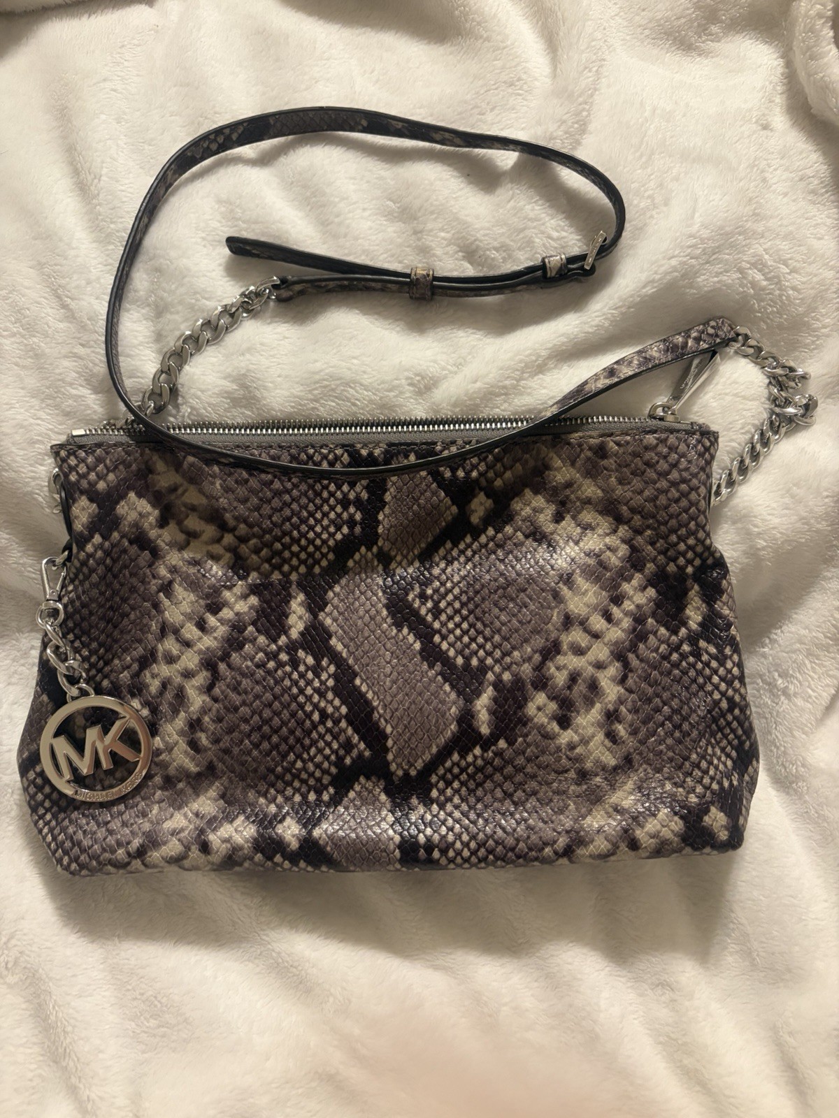Michael Kors Python Snakeskin Crossbody Shoulder … - image 1