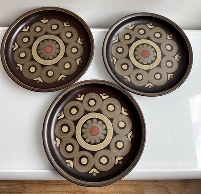 Denby Arabesque Vintage 3er Set Beilagenteller 16,5 cm Durchmesser