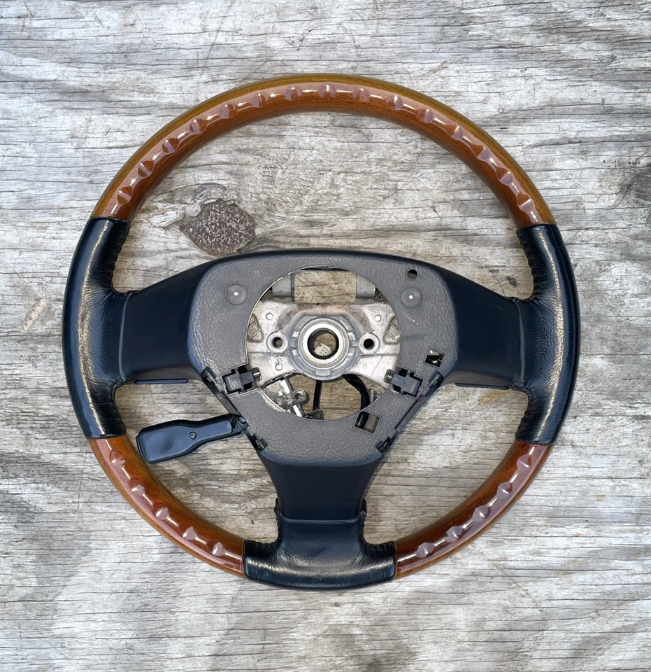 Volante Lexus Rx330 Rx350 Rx400h 2004-2009 cuero grano madera con controles Foto 3 de 3