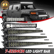 10 20 30 40 50 Slim Led Light Bar Flood Spot Combo Driving Offroad Atv 4wd