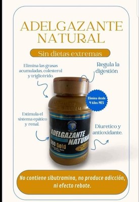 Adelgazante Gold Natural Wellness Supplement with Natural Ingredients60 Capsules