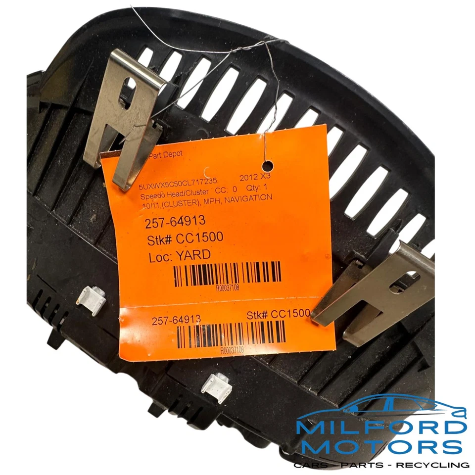 Speedometer Cluster w/ Navigation – Fits 2012-2013 BMW 528i 535i 550i X3 84K - Image 3 of 4