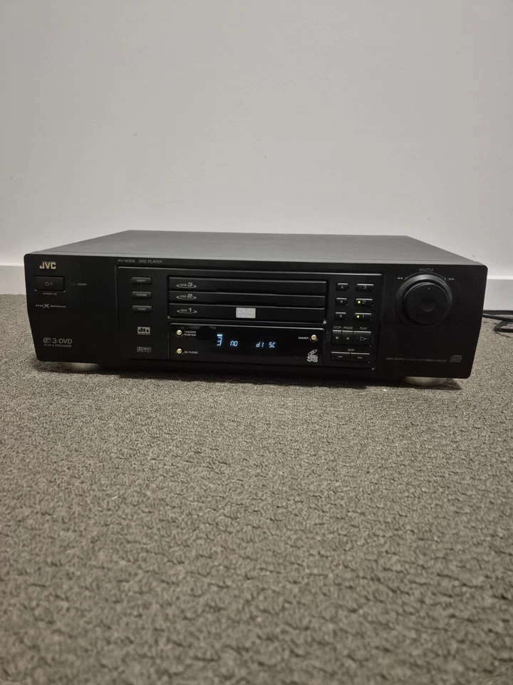 JVC XV-M555BK Black High-bit 3-Disc Dolby Digital/DTS CD, Video CD & DVD Player - Image 2 of 4
