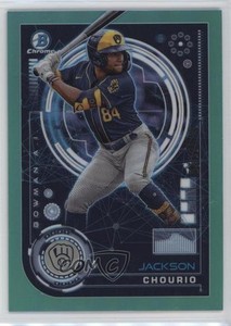 2024 Bowman Bowman AI Aqua Refractor /125 Jackson Chourio #BAI-16 Rookie RC