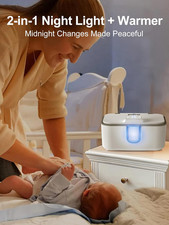 Baby Wipes Warmer Larger Capacity Wipe Dispenser Even Heating Diaper Night Light