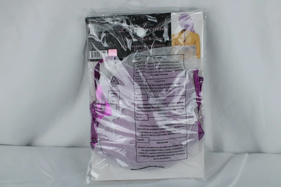 Top concha de sirena por pierna avenida púrpura Halloween disfraces nuevo en paquete Foto 3 de 4