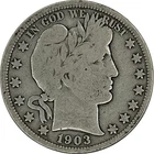 1903 Barber Silver Half in SAFLIP® - Fine- (VG+)