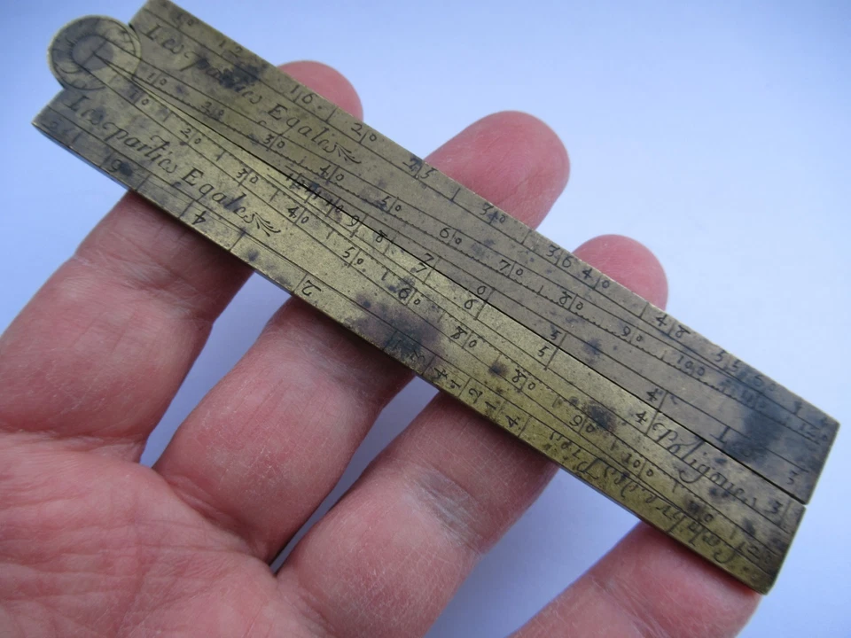 DEMI COMPAS DE PROPORTION PIED DE ROI ROY BUTTERFIELD BUTERFIELD à PARIS 116 mm - Photo 3/4