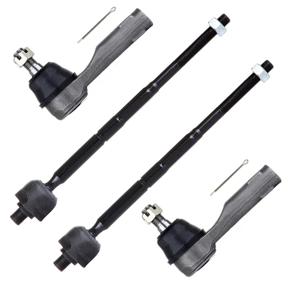 4x Direção de extremidade de haste de amarração externa interna dianteira para 2002-2006 Nissan Sentra Almera - Imagem 4 de 4