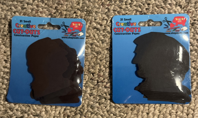 62 Cutouts Classroom Small Bulletin Board Pres. Washington & Lincoln