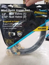 Fieldpiece HR3BM Hose Set, 5 Ft L, Black, 800 Psi