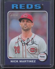 2024 Topps Heritage #560 Nick Martinez Chrome Purple Refractor