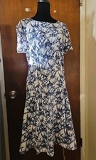 MICHAEL KORS NWT Blue White Short Sleeve Basic Dress Womens M