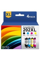 4PK 202XL T202 202 XL Ink Cartridges for Epson WorkForce WF-2860 XP-5100 Printer