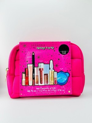 Sephora Favorites Lip Value Set Holiday 2025 10 Pc Bag Kit LIMITED