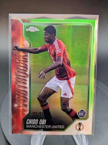 2024-25 Topps Chrome UCC - Chido Obi /99 Youthquake Manchester RC Rookie