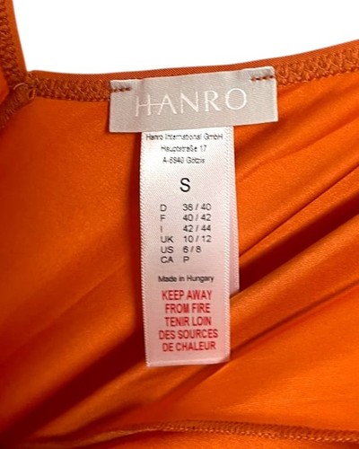 Like New Hanro Women's Orange Midi Dress and Robe Set, Size S - Picture 5 of 6