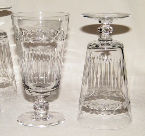 Vintage (6) Tiffin-Franziskaner "ATHLONE" GESCHLIFFENER KRISTALL EISTEE/WASSERKELCHE/GLÄSER - Bild 12 von 12