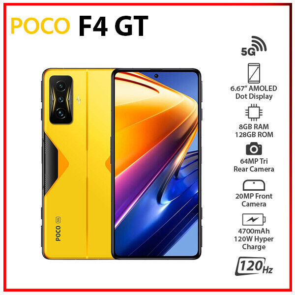 Xiaomi Poco F4 GT 5G DualSIM 6.67 8/128GB Snapdragon8GEN1 GLOBAL VERSION  CNShip