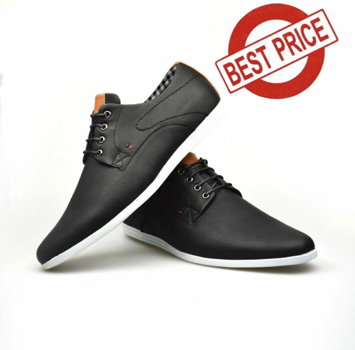Mens black casual sneakers cheap