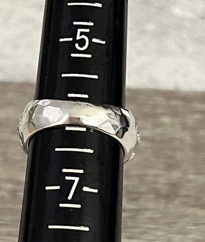 Silpada Regalia Sterling Silver 925 Etched Hammered Dome Ring Size 6 R32686 - Picture 6 of 7