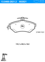 ATE BremsbeläGe Vorne (13.0460-2821.2) FüR VW Golf III Seat Toledo I Vento