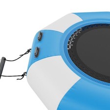 Inflatable Water Bouncer, 6.5ft Recreational Water Trampoline with 3-Step Ladder