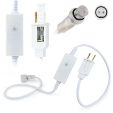 LED Rope 2 Wire Power Cord w/Attached Connection Cap Mode-Changing 8-Modes 3.3ft