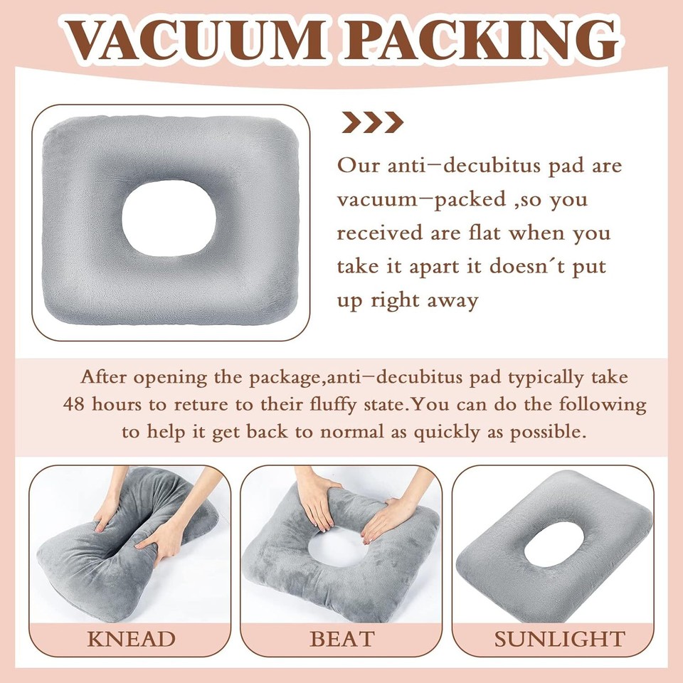 Donut Pillow Seat Cushion for Tailbone Pain Relief and Hemorrhoids Bed