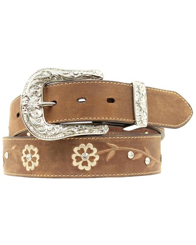 7815 Women\'s Floral Stitch Berry Concho Belt, Brown Ariat Women main image 3