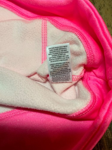 Danskin Girls L (12-14) Hot Pink/Grey Long Sleeve Pullover Hoodie Kangaroo - Picture 8 of 11
