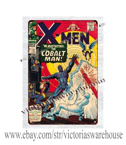 home decor furniture 1967 X-MEN COMIC FIRST COBALT MAN metal tin sign